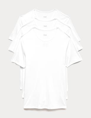 3pk Pure Cotton T-Shirt Vests