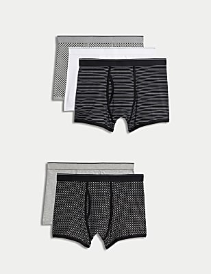 5pk Cotton Stretch Cool & Fresh&trade; Trunks