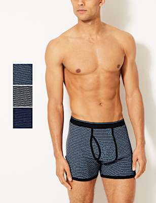3 Pack Pure Cotton Cool & Fresh™ Trunks