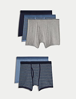 5 Pack Pure Cotton Cool & Fresh™ Trunks