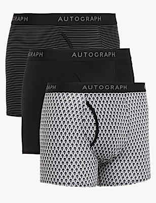 3pk Microskin Assorted Pattern Trunks