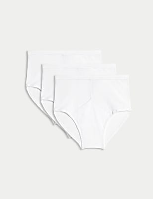 3pk Pure Cotton StayNew™ High Waist Briefs