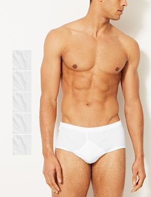 5 Pack Pure Cotton Plain Briefs