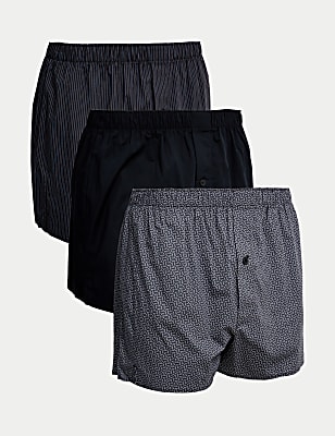 3pk Supima&reg; Cotton RichGeo Woven Boxers