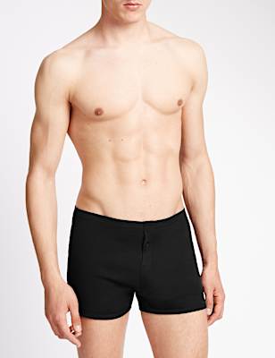 3 Pack Pure Cotton Trunks with StayNEW&trade;