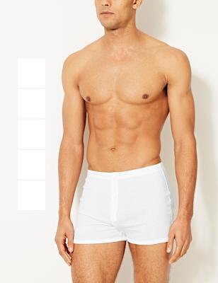 5 Pack Pure Cotton Trunks with StayNEW&trade;