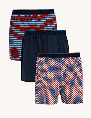 3pk Pure Cotton Cool & Fresh&trade; Jersey Boxers