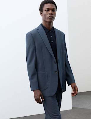 Tailored Fit Performance Twill Suit Jacket