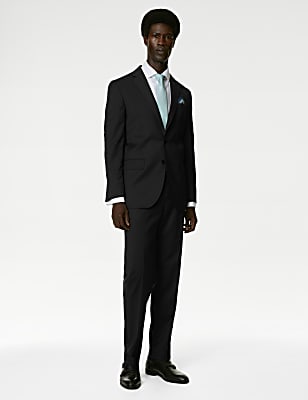 Tailored Fit Pure Wool Twill Suit Jacket