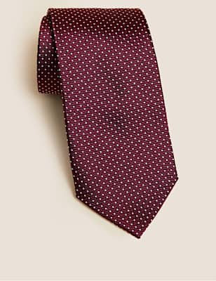 Pin Dot Pure Silk Tie