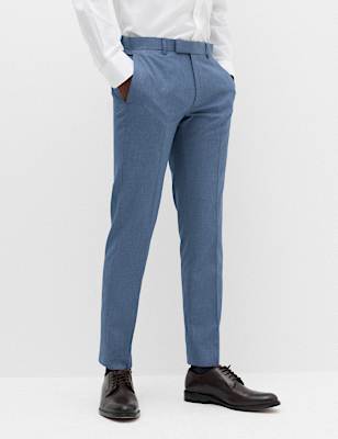 Tailored Fit Textured Suit Trousers