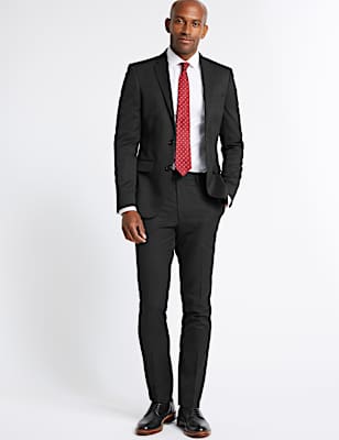 Black Modern Slim Fit Jacket