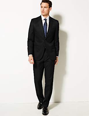 Black Regular Fit Suit Jacket