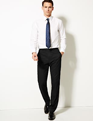 Black Regular Fit Trousers