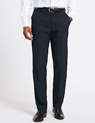 Navy Regular Fit Trousers