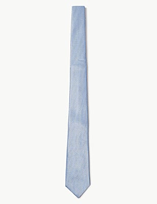 Slim Woven Geometric Tie