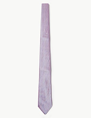 Slim Woven Geometric Tie