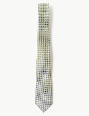 Slim Woven Geometric Tie
