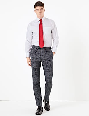 Checked Slim Fit Trousers