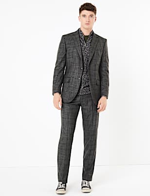 Regular Fit Check Suit Jacket