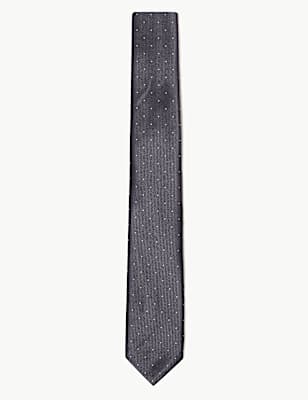 Skinny Twill Polka Dot Tie