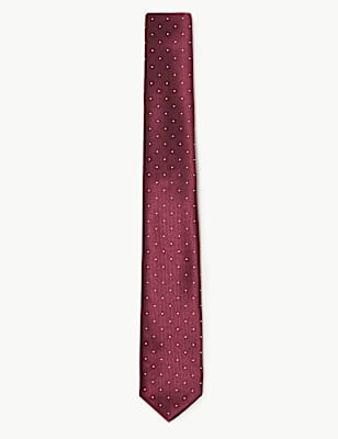 Skinny Twill Polka Dot Tie