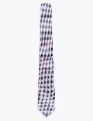 Slim Woven Geometric Tie
