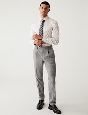 Slim Fit Pinstripe Suit Trousers