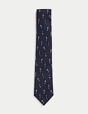 Floral Pure Silk Tie