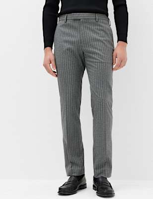 Slim Fit Pin Stripe Suit Trousers