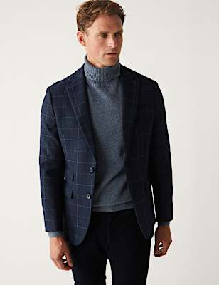 Pure British Wool Check Jacket