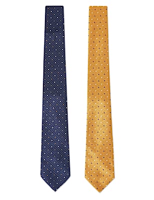 2 Pack Slim Polka Dot Ties