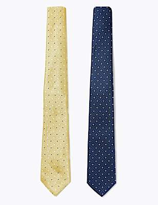 2 Pack Slim Polka Dot Ties