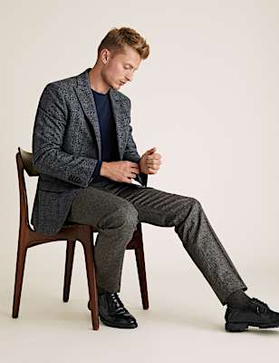 Regular Fit Check Blazer