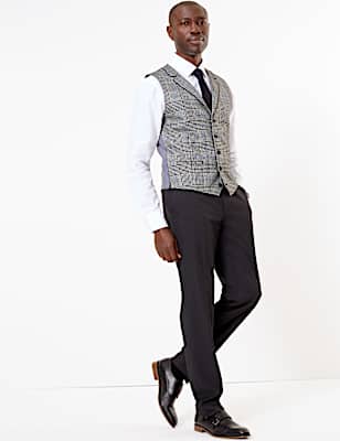 Regular Fit Checked Waistcoat