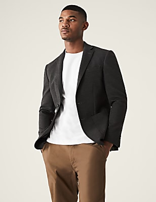 Textured Jersey Jacket with Stretch