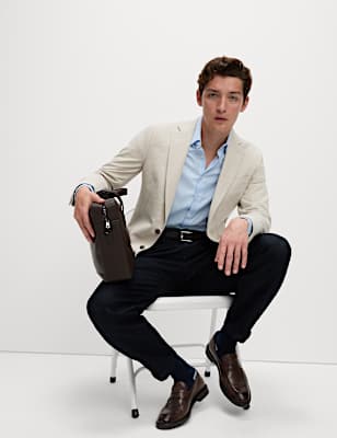 Tailored Fit Jersey Textured Blazer