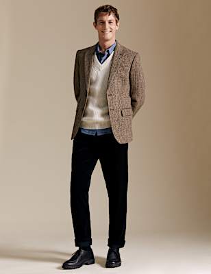 York Tailored Fit Harris Tweed Blazer