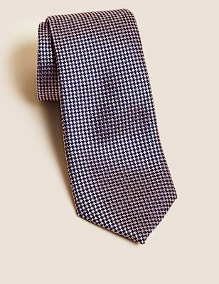 Check Pure Silk Tie