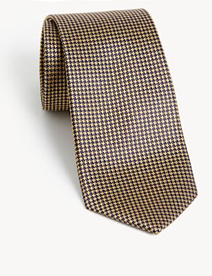 Check Pure Silk Tie