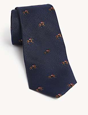 Race Horse Pure Silk Tie