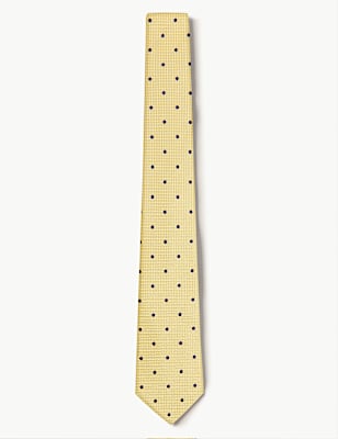 Slim Polka Dot Pure Silk Tie