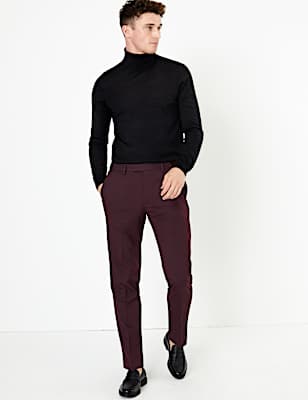 Burgundy Slim Fit Trousers