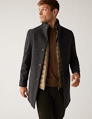 Funnel Neck Overcoat