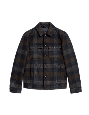 Checked Button-through Jacket