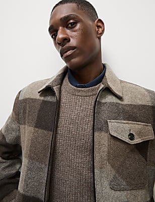 Check Zip Up Jacket