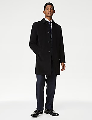 Wool Rich Overcoat with Cashmere