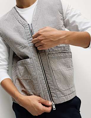 Padded Cotton Rich Canvas Gilet