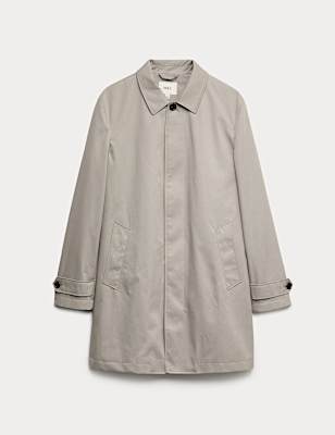 Cotton Blend Car Coat Mac