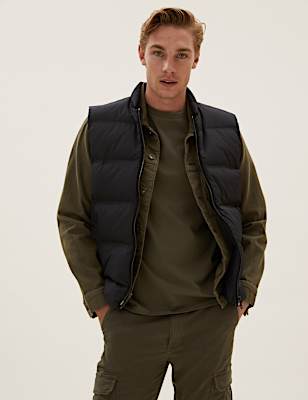 Feather and Down Puffer Gilet